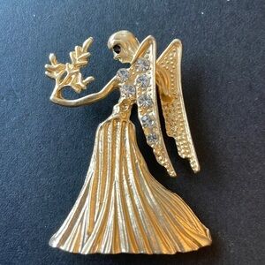 ANTHROPOLOGIE Virgo ♍️ Zodiac Gold Tone Brooch